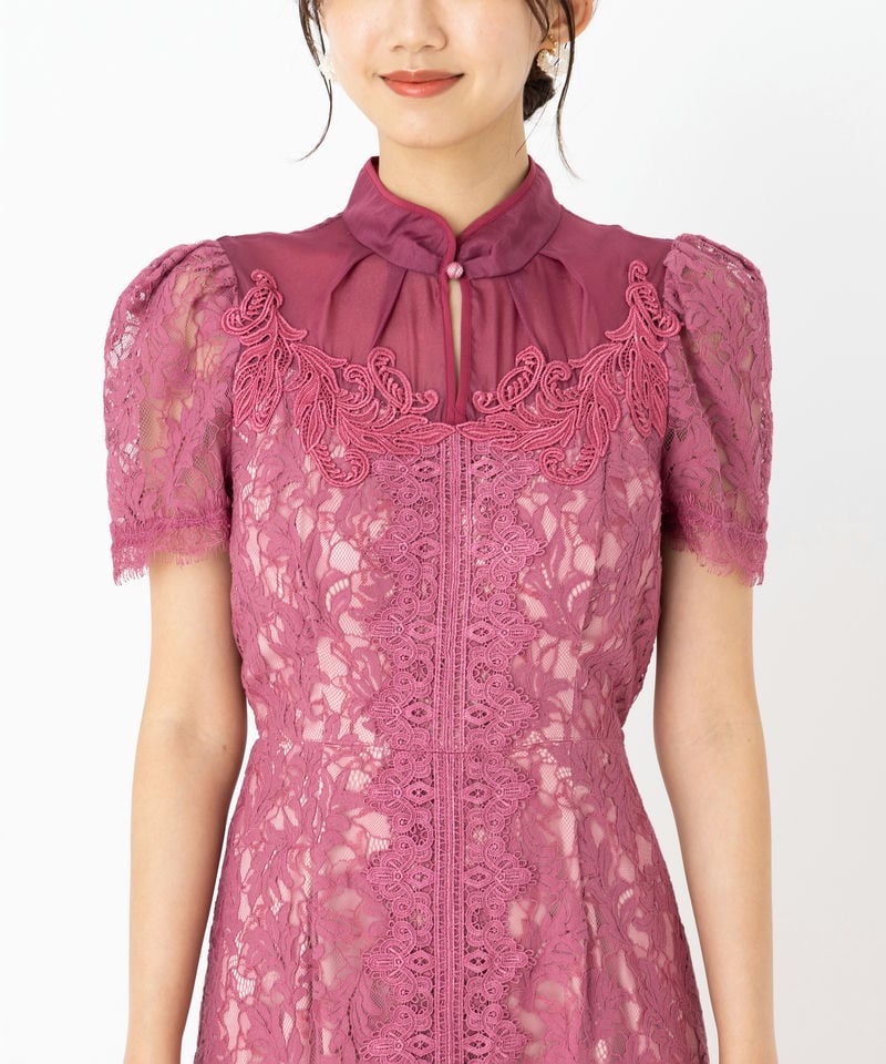 SNIDEL スナイデル シノワズリレースドレス ピンク系 | 結婚式