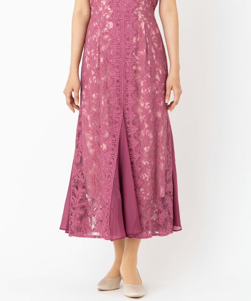 SNIDEL スナイデル シノワズリレースドレス ピンク系 | 結婚式