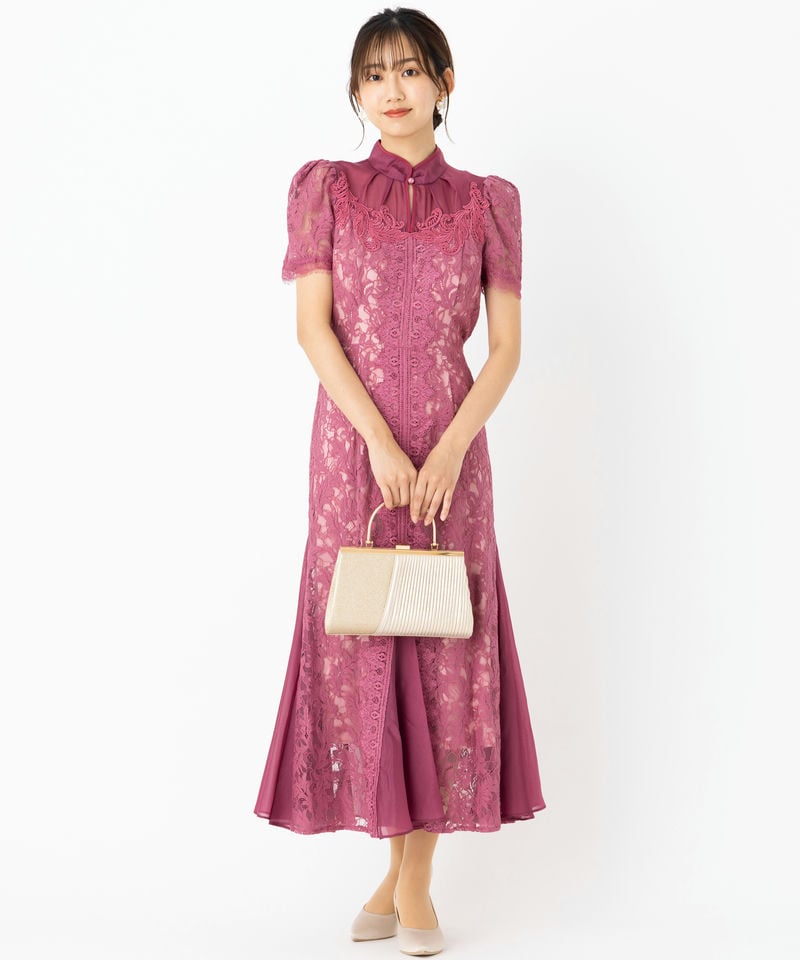 SNIDEL スナイデル シノワズリレースドレス ピンク系 | 結婚式