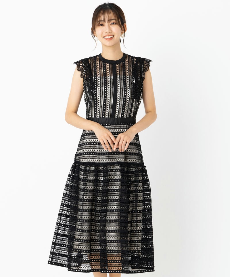 JILL STUART 【ドレス2点セット】ジルスチュアート レース×ベルベット