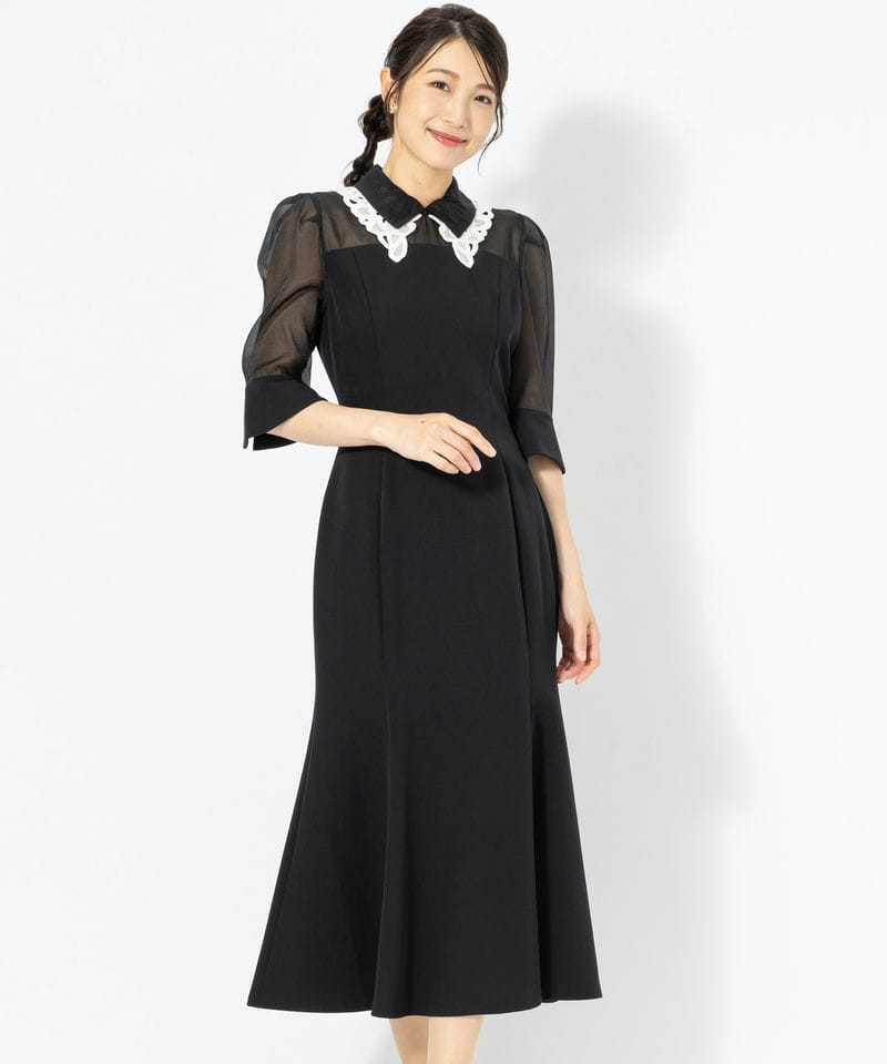 CELFORD セルフォード エンブロイダリーカラーポンチワンピース