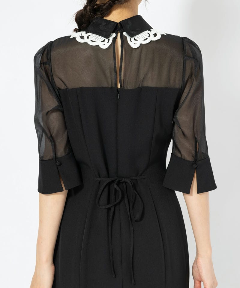 SNIDEL スナイデル ダブルカラーマーメイドドレス ブラック系 | 結婚式