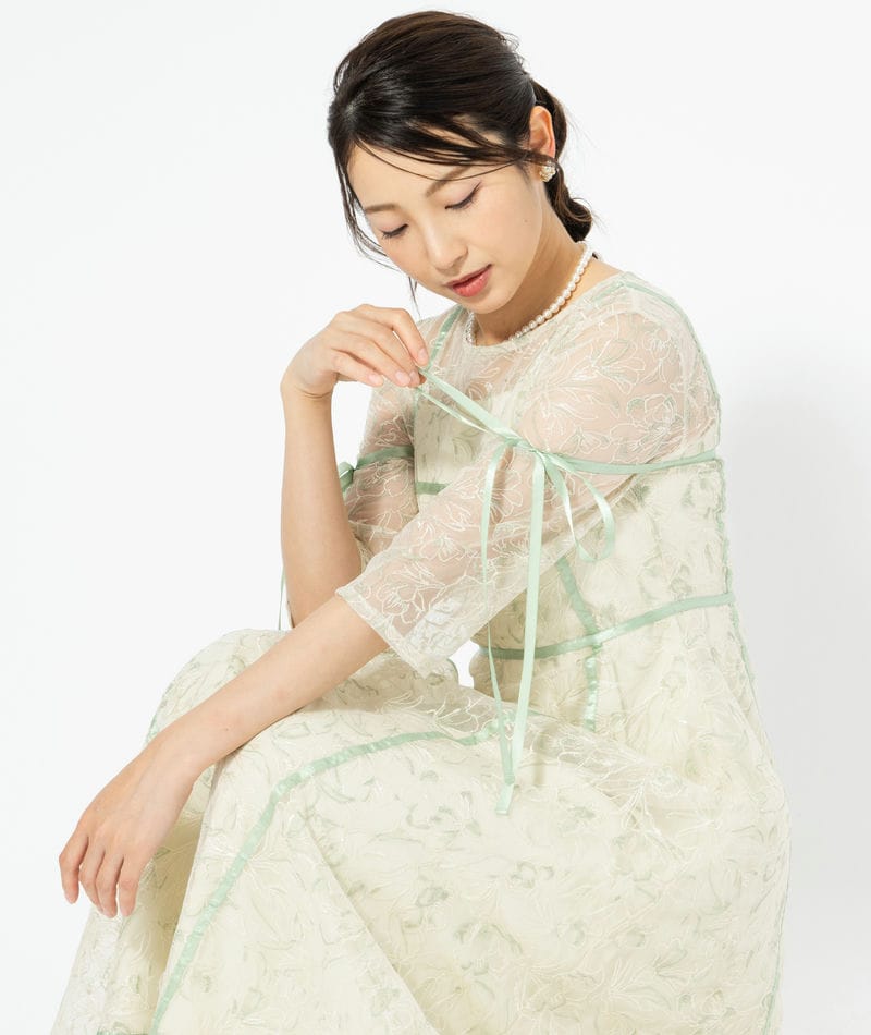 Leja レジャ ローズペプラムビスチェAラインドレス その他 x パープル