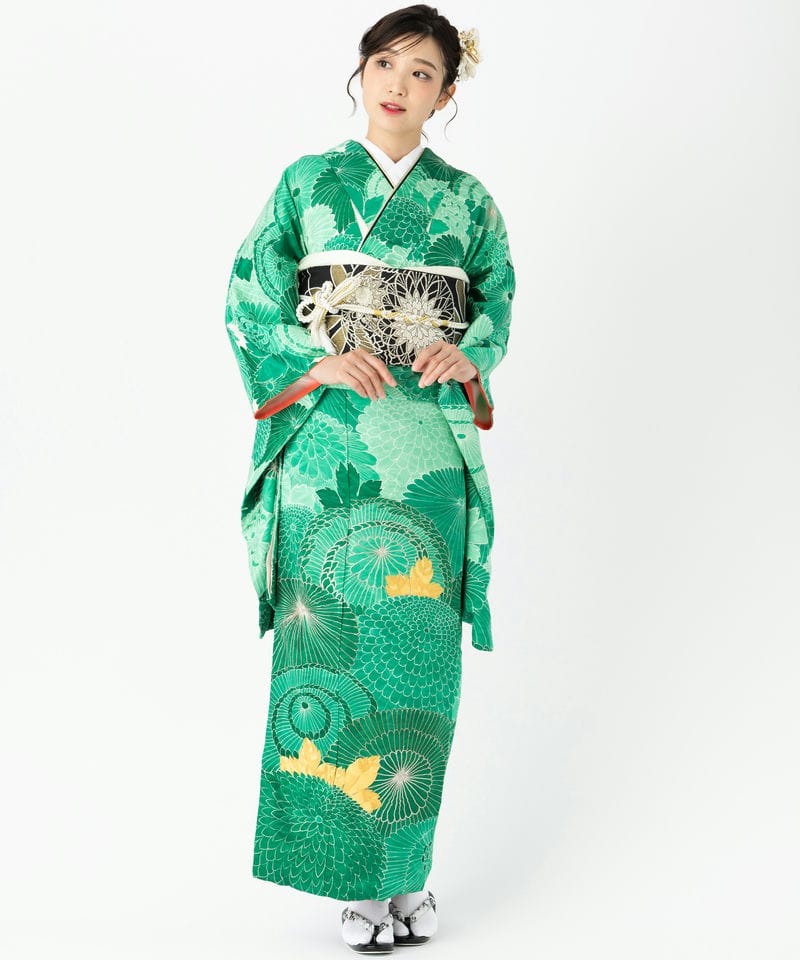 Select Shop 【振袖】箔に牡丹 ブルー系 | 結婚式パーティーのレンタル