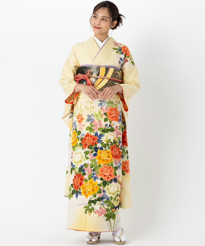 aus☆aya　やまと誂　振袖フルセット　美品　たたき染め 振袖／水面風 ‐ピンクグレー‐ | 振袖レンタル·購入や成人式の着付けは