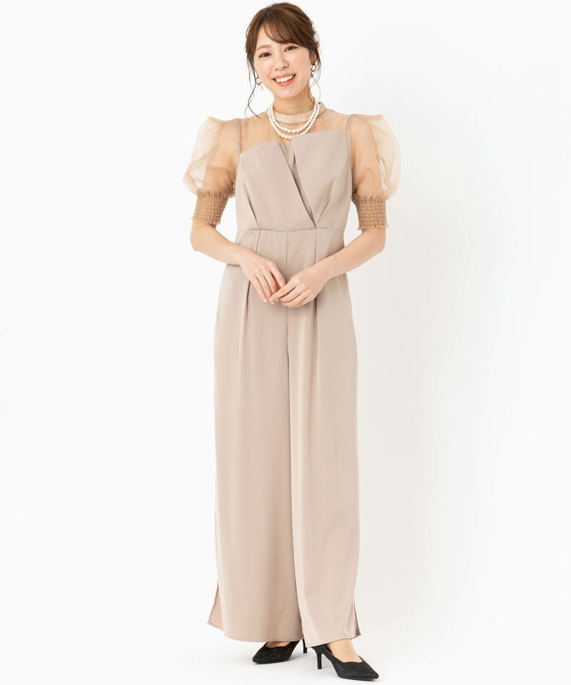 LE'RURE リルアー イレギュラーカッターコンビネーションパンツドレス