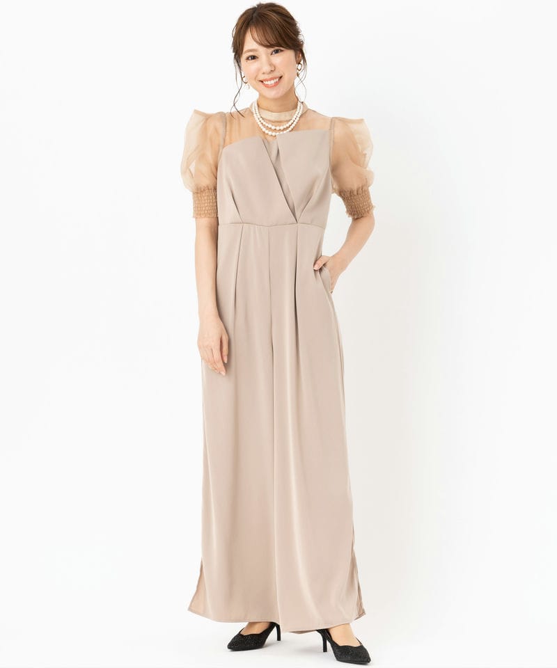 LE'RURE リルアー イレギュラーカッターコンビネーションパンツドレス