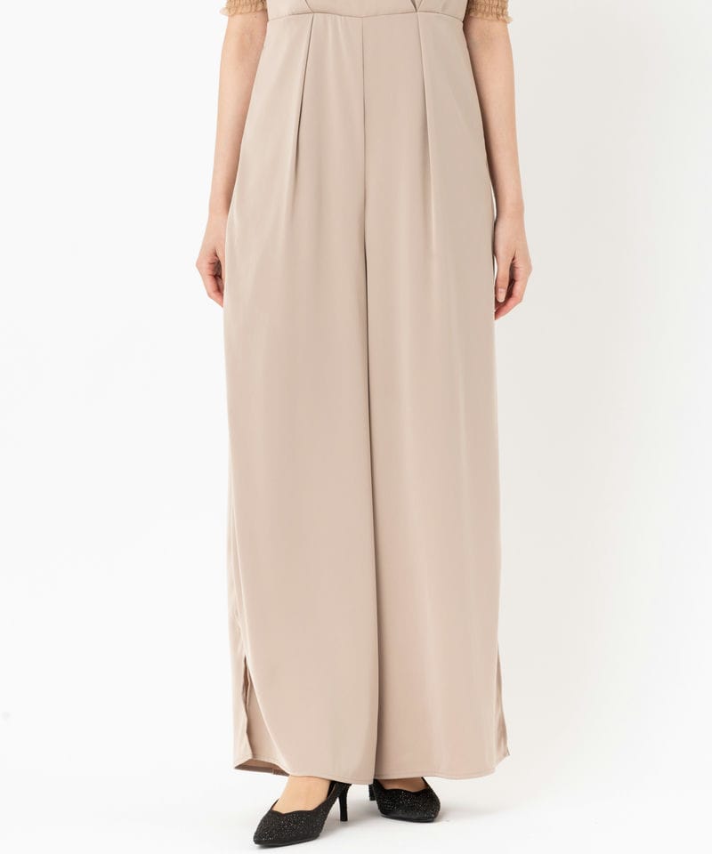 LE'RURE リルアー イレギュラーカッターコンビネーションパンツドレス