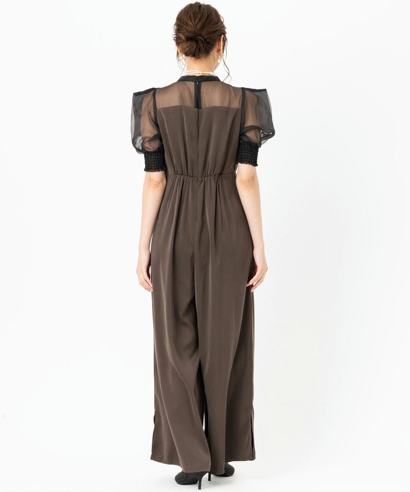 LE'RURE リルアー イレギュラーカッターコンビネーションパンツドレス