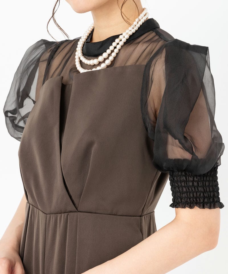 LE'RURE リルアー イレギュラーカッターコンビネーションパンツドレス