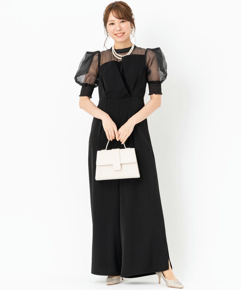 LE'RURE リルアー イレギュラーカッターコンビネーションパンツドレス
