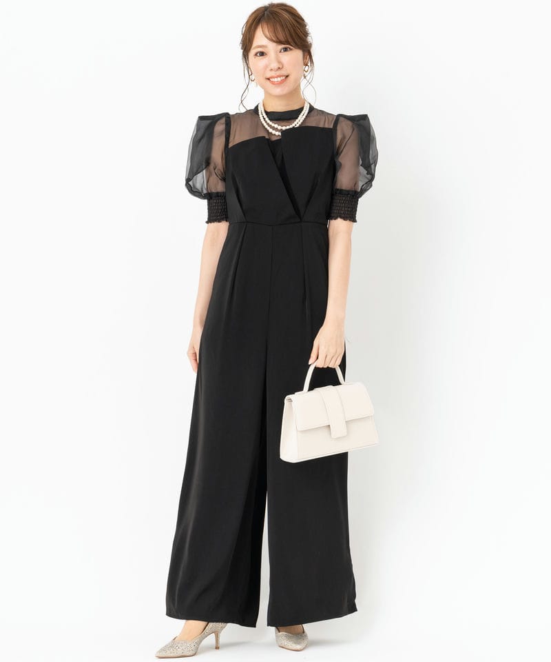 タグ付 LE’RURE イレギュラーカッター パンツドレス 結婚式 niana LE'RURE リルアー イレギュラーカッターコンビネーションパンツドレス