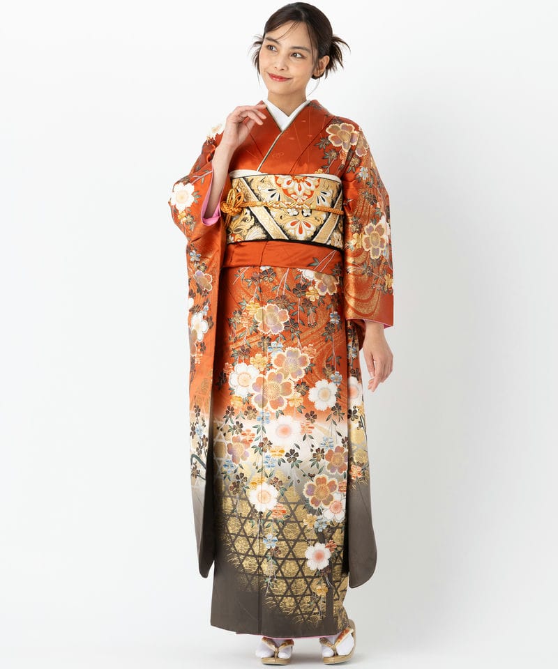 aus☆aya　やまと誂　振袖フルセット　美品　たたき染め 振袖／水面風 ‐ピンクグレー‐ | 振袖レンタル·購入や成人式の着付けは