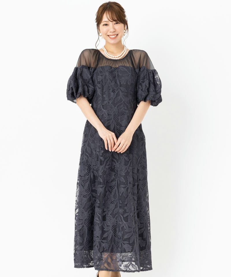 LE'RURE 【ドレス2点SET】リルアー サーキュラースリーブフラワー