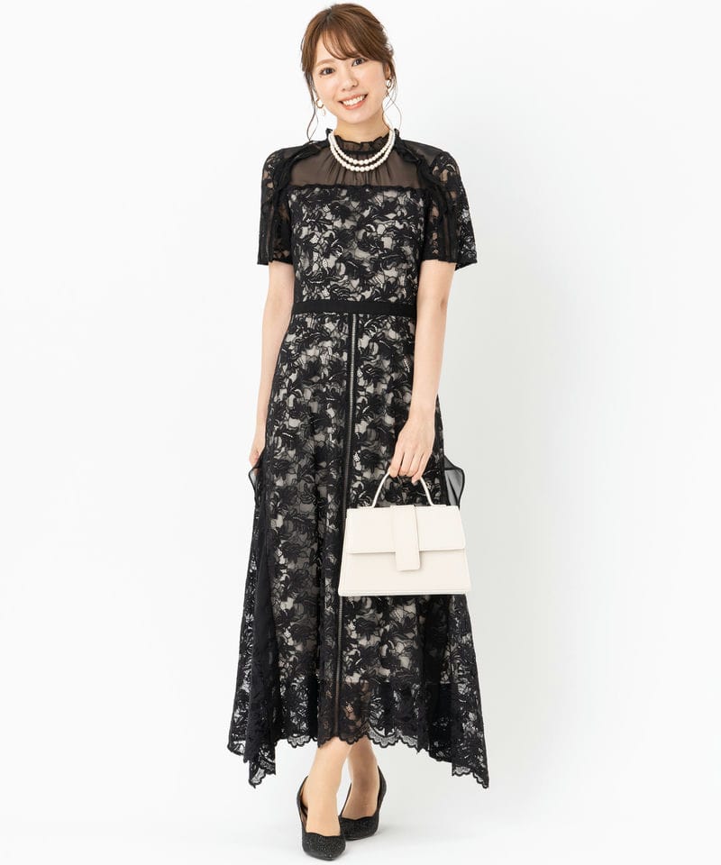 新品タグ付き✨【スナイデル】 シフォンフリルレースドレス リボン ミント 1 M SNIDEL スナイデル シフォンフリルレースドレス グリーン系 | 結婚式