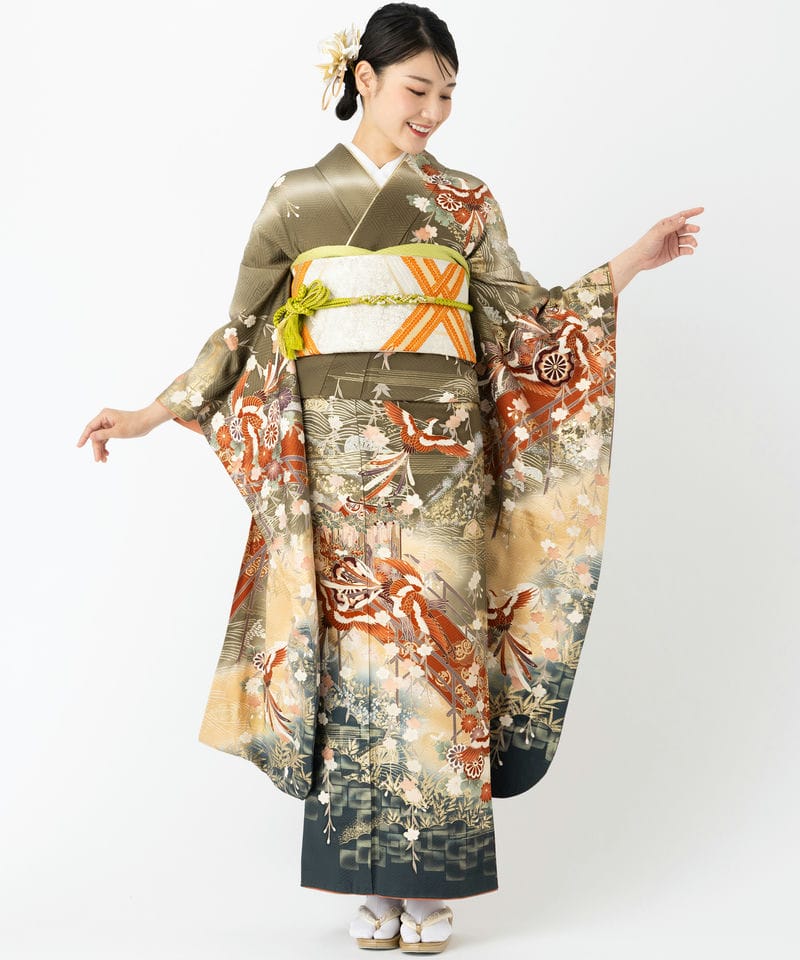 Select Shop 【振袖】たたき染めに桜 ブラック系 | 結婚式パーティーの