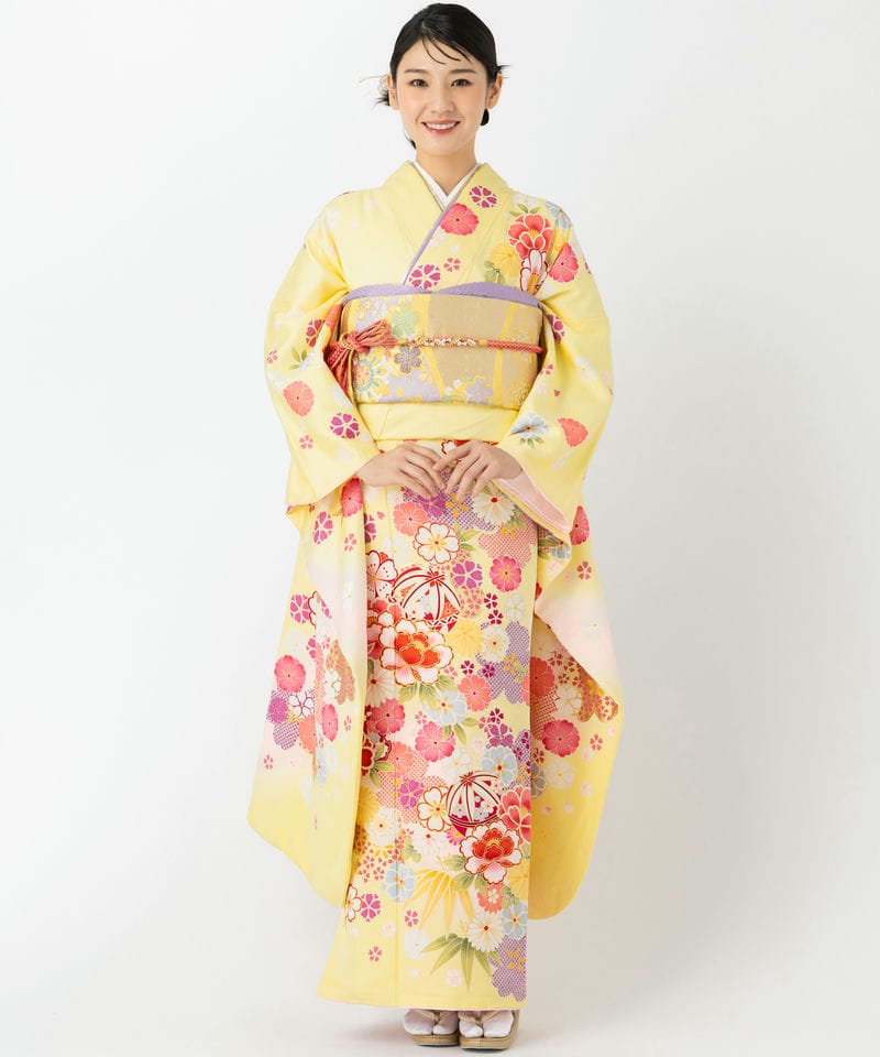 Select Shop 【振袖】金彩桜 イエロー系 | 結婚式パーティーのレンタル