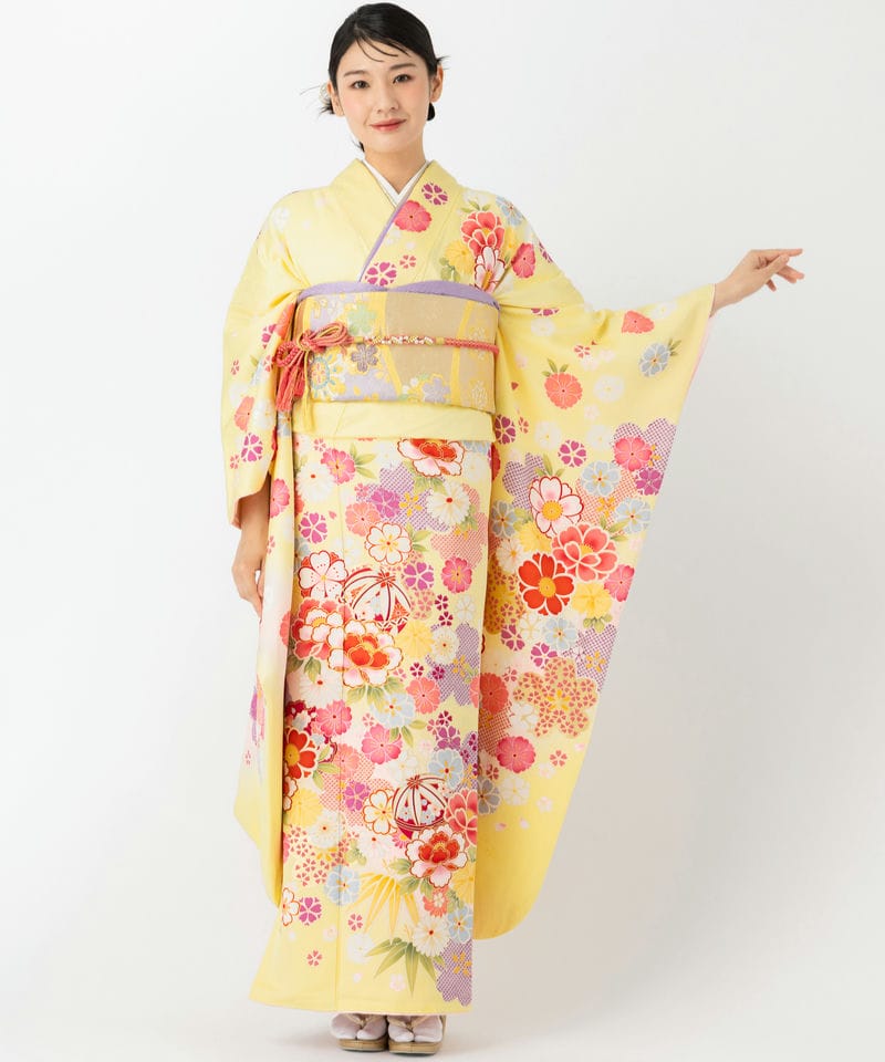 Select Shop 【振袖】金彩桜 イエロー系 | 結婚式パーティーのレンタル