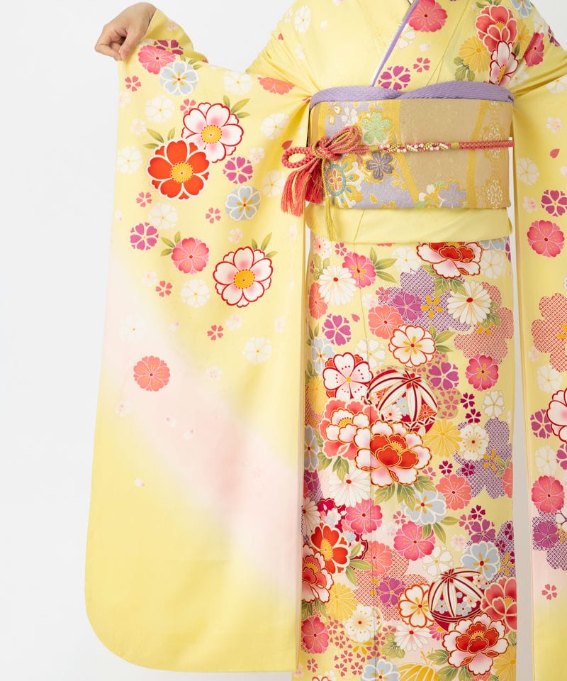 Select Shop 【振袖】金彩桜 イエロー系 | 結婚式パーティーのレンタル
