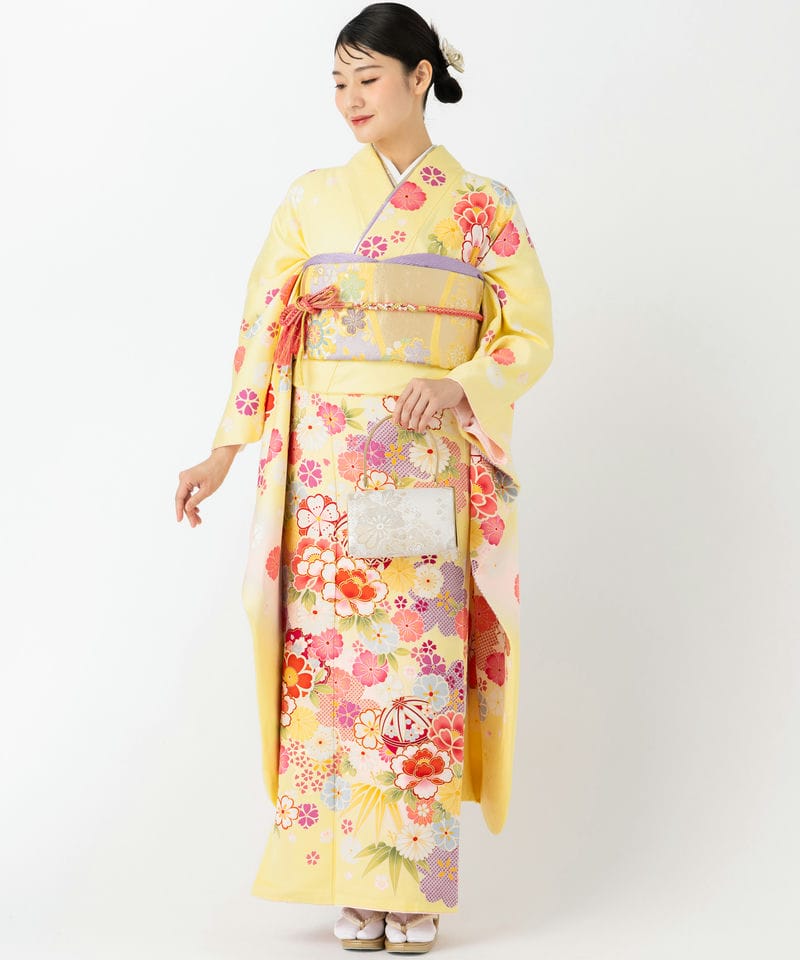 Select Shop 【振袖】金彩桜 イエロー系 | 結婚式パーティーのレンタル