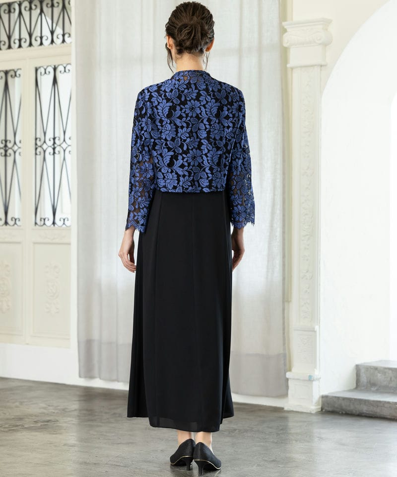 東京ソワール 【マザーズドレス】ラッセルレースボレロ付き前開き