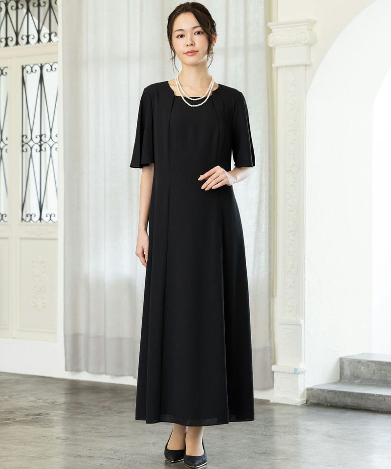 東京ソワール 【マザーズドレス】ラッセルレースボレロ付き前開き