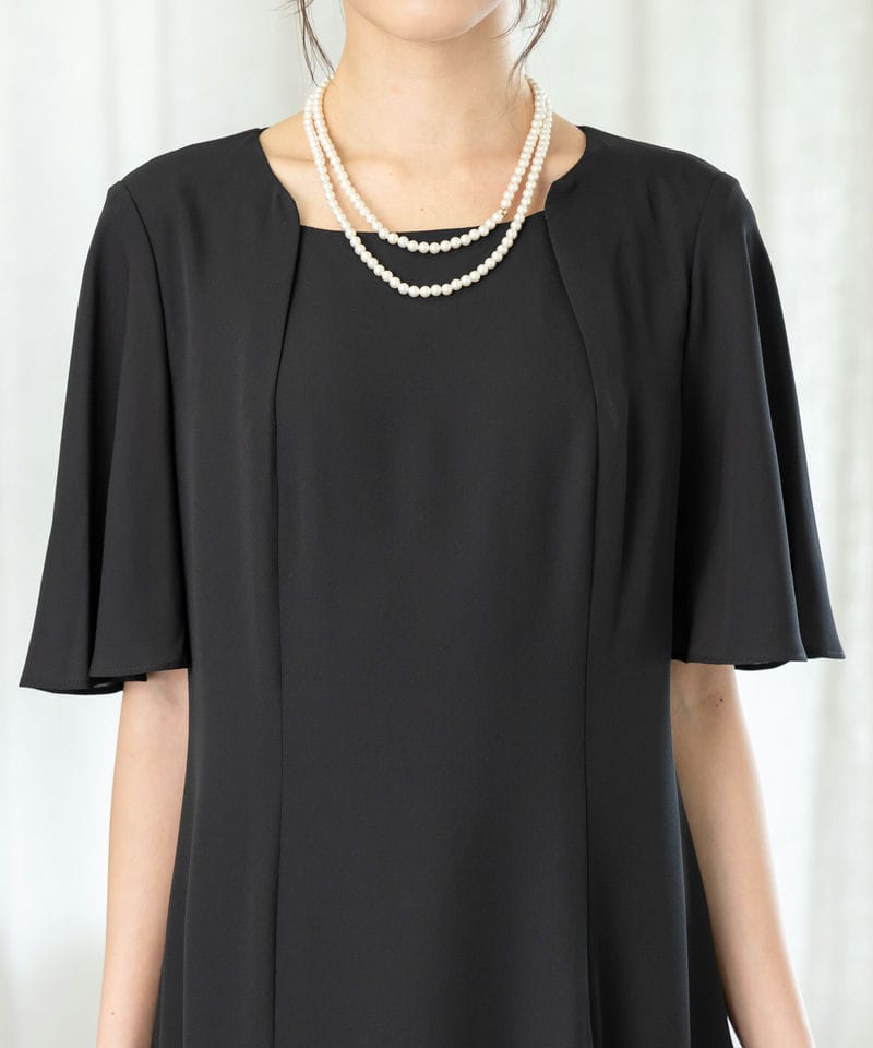 東京ソワール 【マザーズドレス】ラッセルレースボレロ付き前開き