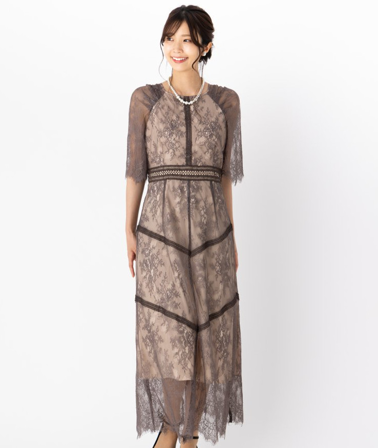 Dorry Doll ドリードール ショルダーギャザーラッセルレースドレス