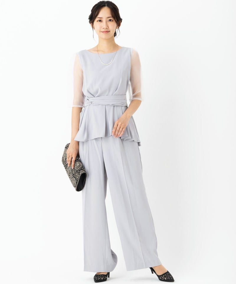 Select Shop 【パンツドレス2点SET】ワイドパンツぺプラムトップス