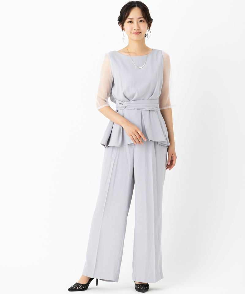 Select Shop 【パンツドレス2点SET】ワイドパンツぺプラムトップス