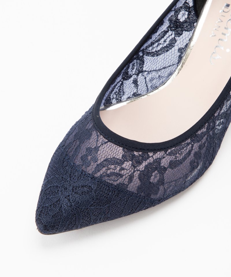 DIANA ダイアナ チュールレースパンプス ネイビー系 | 結婚式