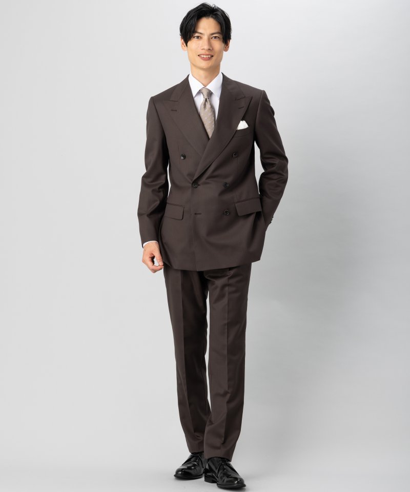 KASHIYAMA カシヤマ フォーマルツイルダブルブレスト2ピーススーツ