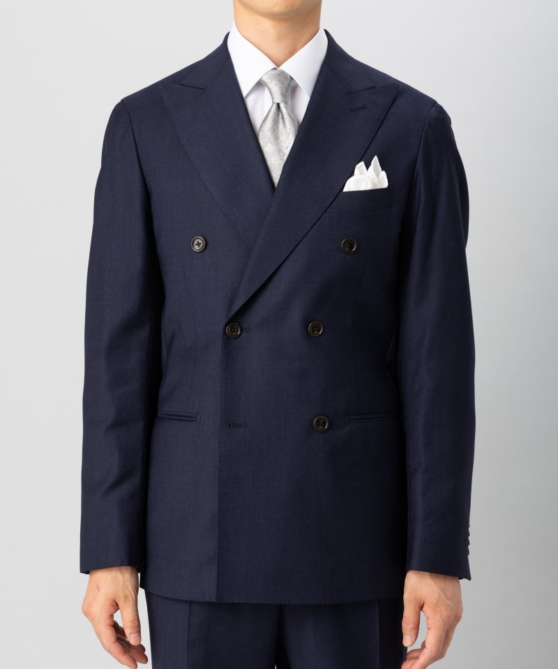 ONLY オンリー REDA社・FLEXOダブルブレスト2ピ―ススーツ ネイビー系