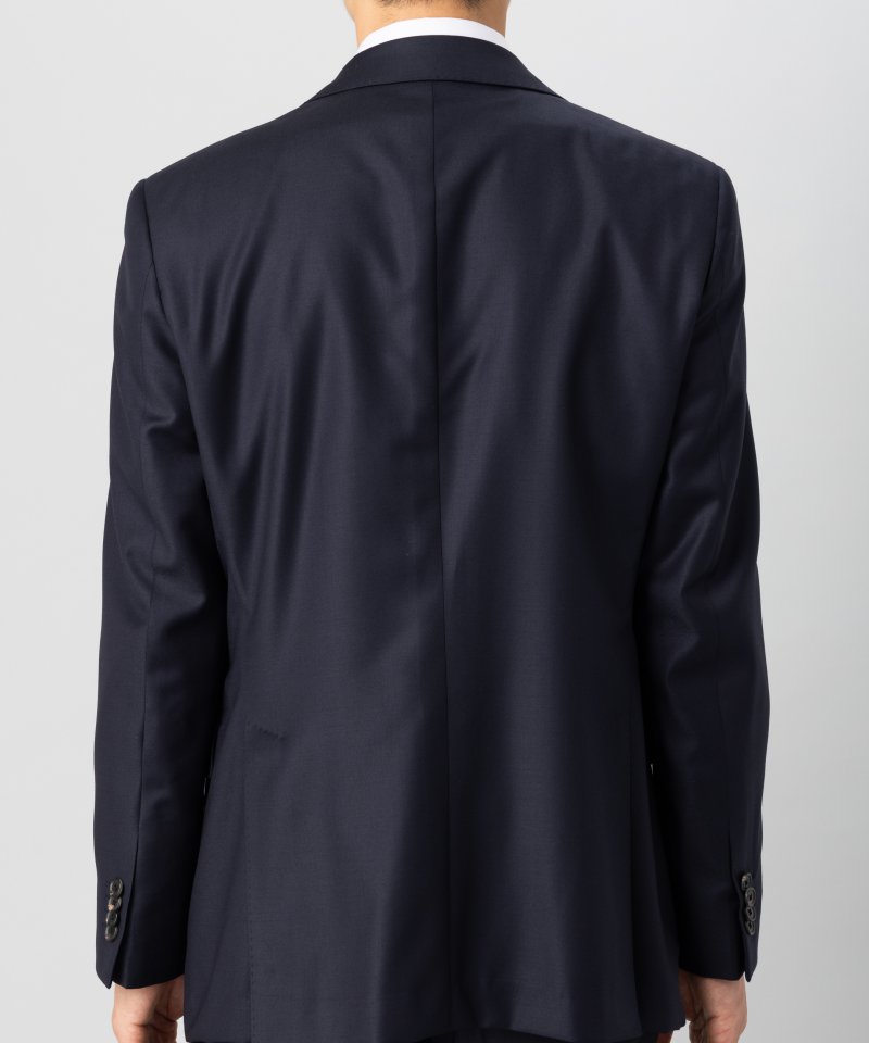 ONLY オンリー CANONICO・Super110s 3ピースフォーマルスーツ ネイビー