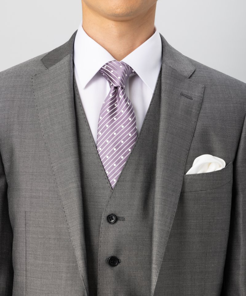 ONLY オンリー シルクブレンド3ピースフォーマルスーツ グレー系