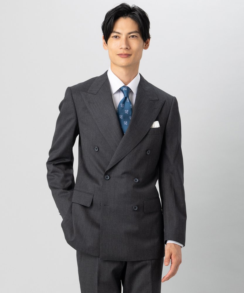 KASHIYAMA カシヤマ フォーマルツイルダブルブレスト2ピーススーツ