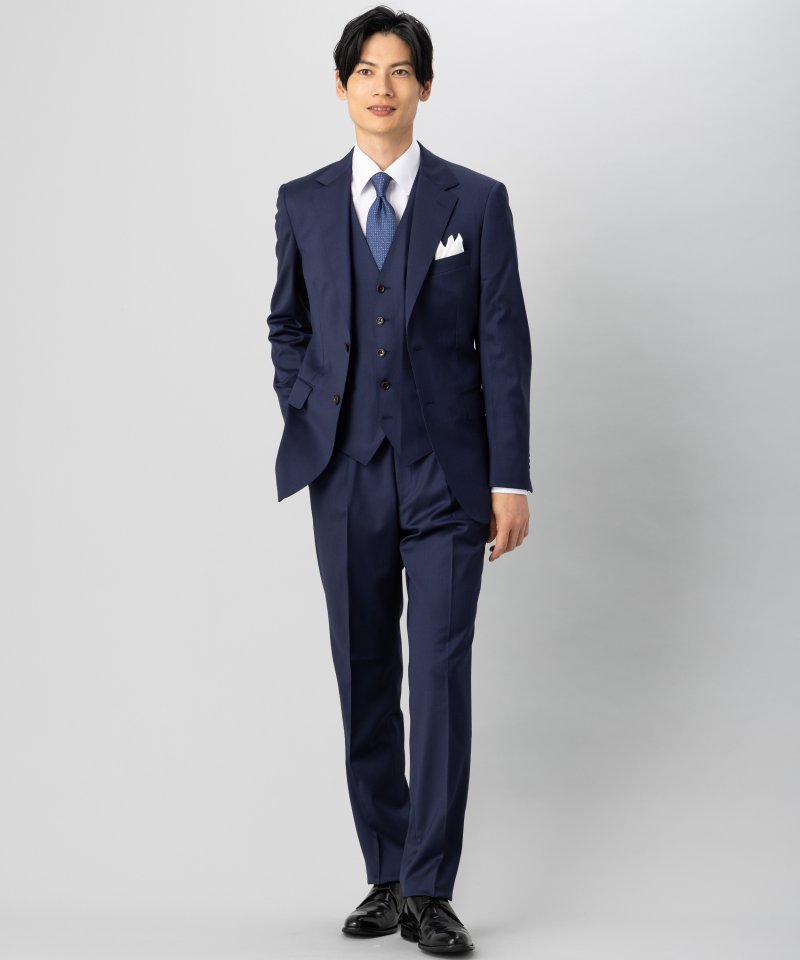 ONLY オンリー REDA社・FLEXO3ピーススーツ ネイビー系 | 結婚式