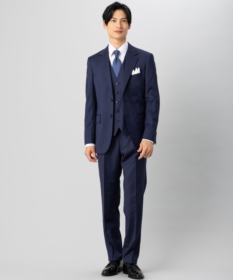 ONLY オンリー REDA社・FLEXO3ピーススーツ ネイビー系 | 結婚式