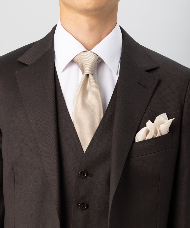 ONLY オンリー REDA社・FLEXO3ピーススーツ ブラウン系 | 結婚式