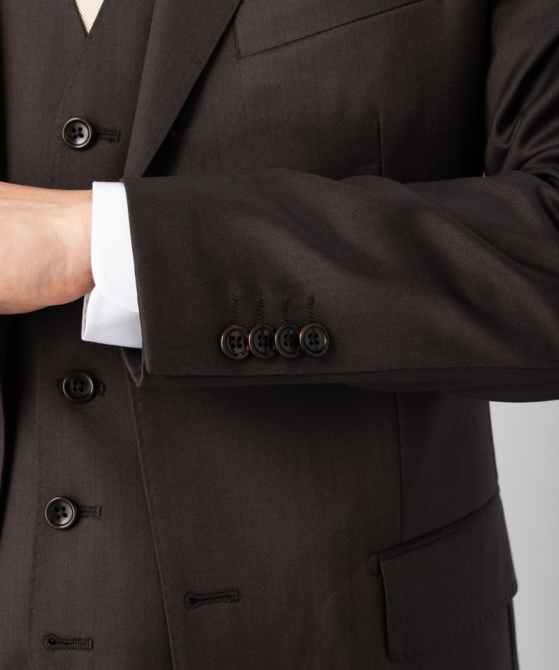 ONLY オンリー REDA社・FLEXO3ピーススーツ ブラウン系 | 結婚式