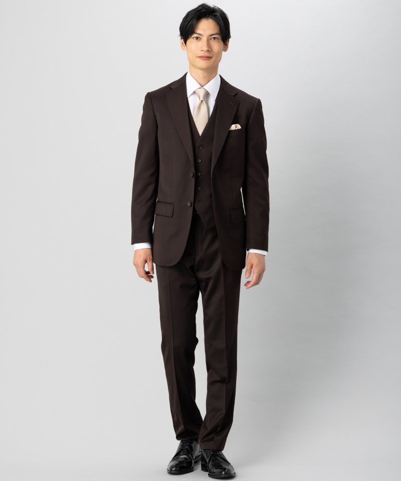 美品　エディフィス　スリーピース　ウール　ビジネススーツ　ブラウン　メンズ　48 楽天市場】ヘリンボーン柄 30%ウール スリーピーススーツ メンズ