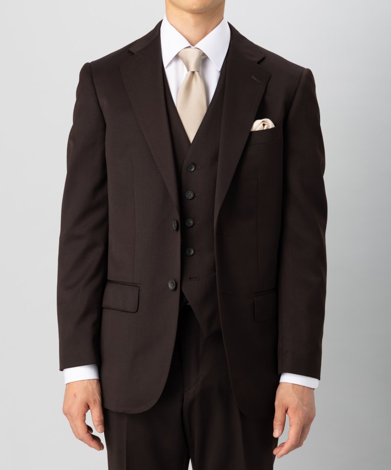 P.S.FA ベネシャンスリーピーススーツ ブラウン系 | 結婚式パーティー