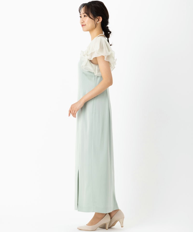 FRAY I.D フレイアイディー フリルスリーブコンビドレス その他 x