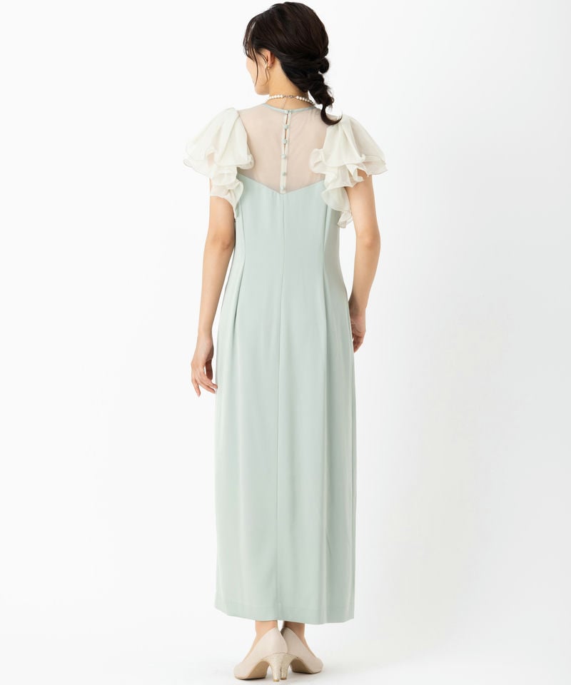 FRAY I.D フレイアイディー フリルスリーブコンビドレス その他 x