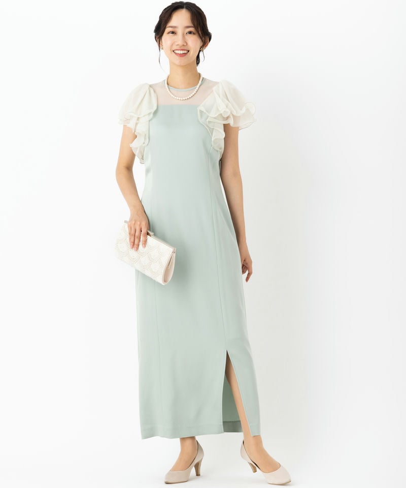 FRAY I.D フレイアイディー フリルスリーブコンビドレス その他 x