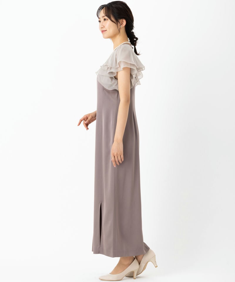 FRAY I.D フレイアイディー フリルスリーブコンビドレス その他 x