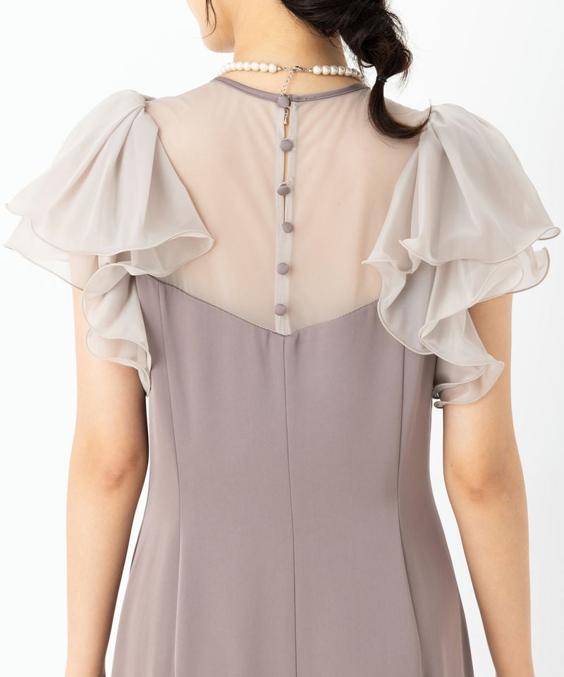 FRAY I.D フレイアイディー フリルスリーブコンビドレス その他 x