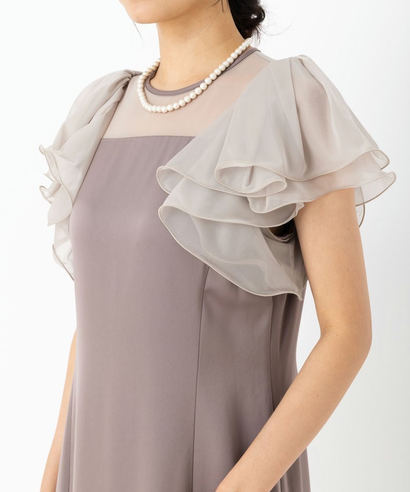 FRAY I.D フレイアイディー フリルスリーブコンビドレス その他 x