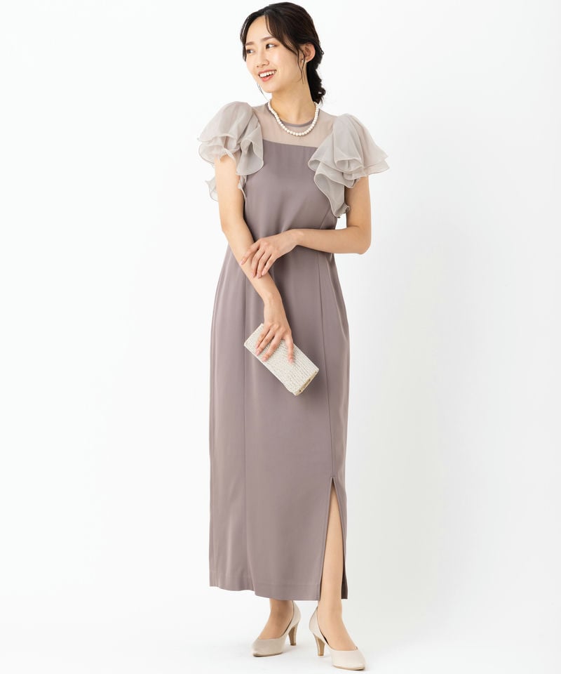 FRAY I.D フレイアイディー フリルスリーブコンビドレス その他 x