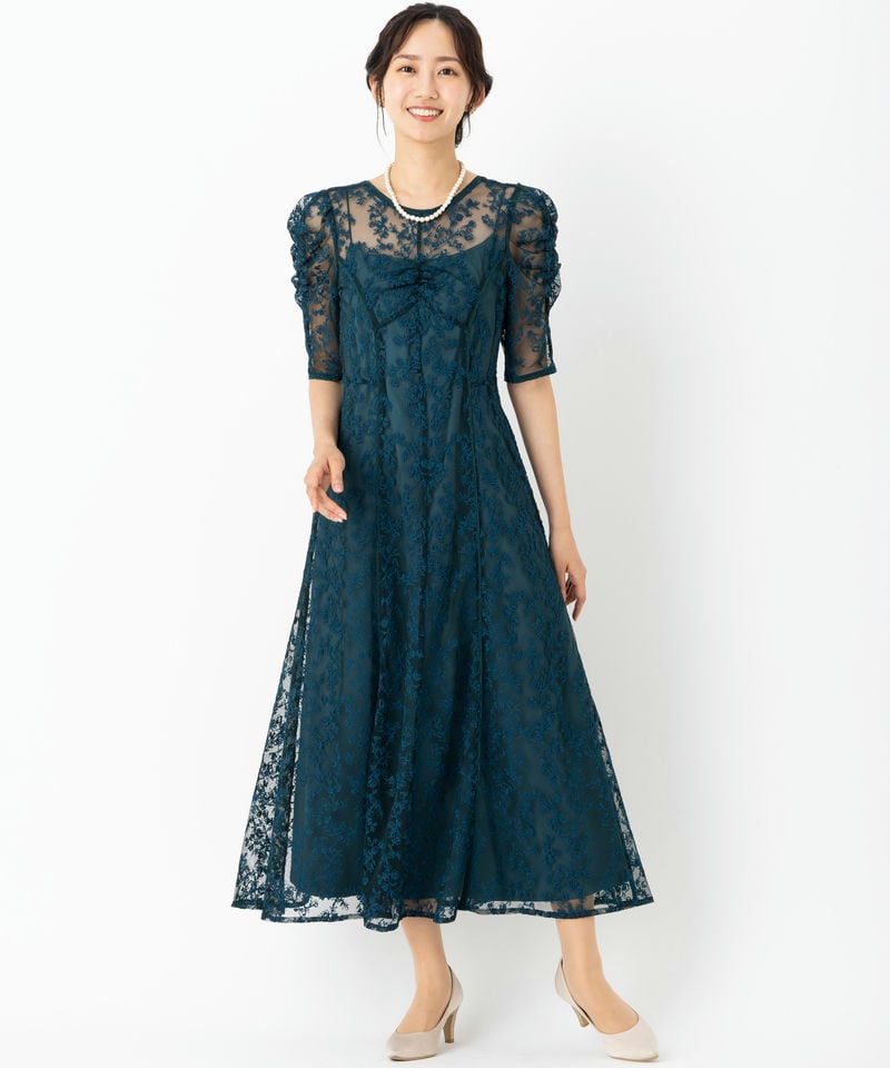 FRAY I.D フレイアイディー エンブロイダリードレス その他 x グリーン